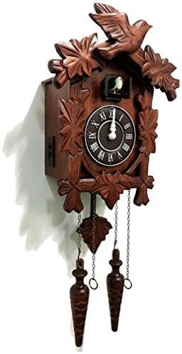 Rylai Vintage Wall Clock Handcrafted Wood Cuckoo Clock-N.DIM. 13x9.5 in