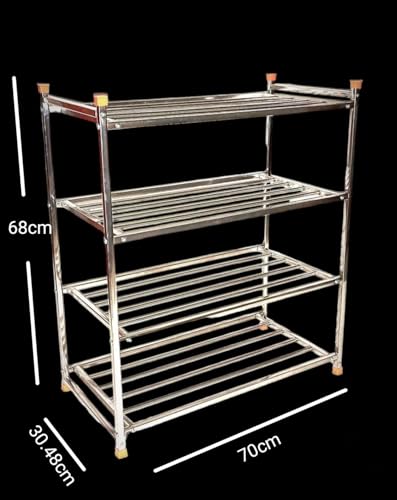 Image of Stainless Steel Shoe Rack, Multipurpose Rack, Multilayer (4 Big Shelf)