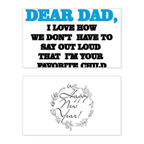 Tarjeta de Año Nuevo «Dear Dad» para expresar tu gratitud y amor filial