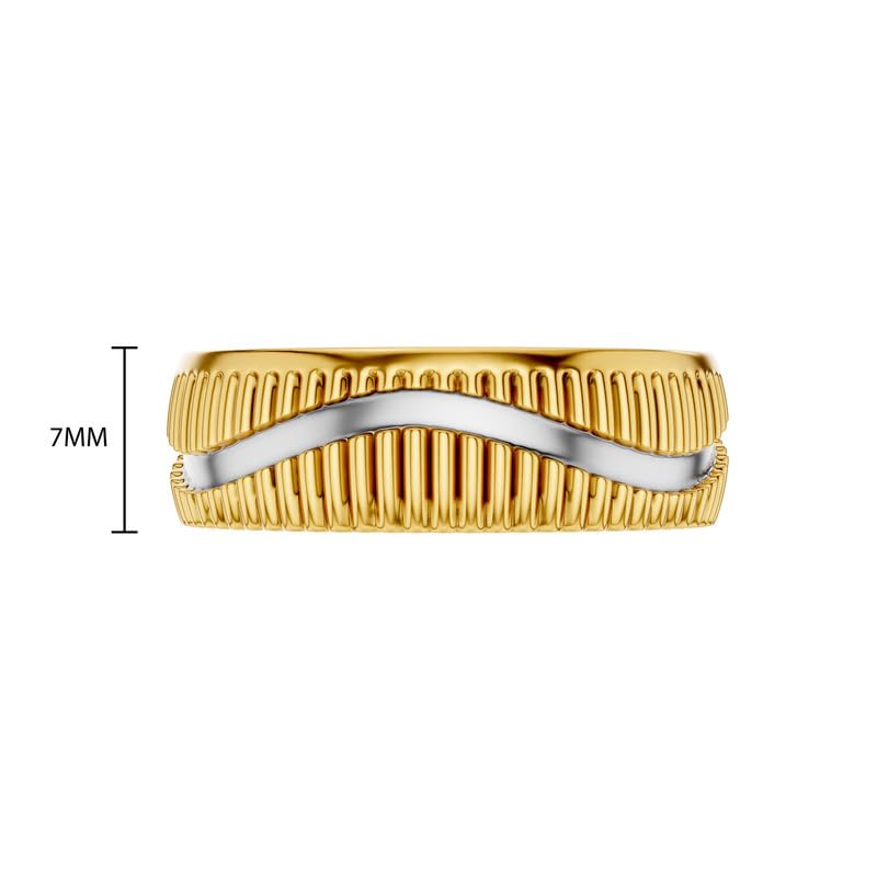 Image of KISNA 9KT / 14KT / 18KT Ribora Yellow Gold Band Ring For Him | S14