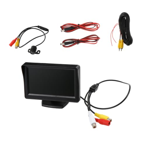FAVOMOTO 1set Car Rear View Monitor Auto Reversing System Easy Install Backup Camera and Digital Display for Cars Suvs and Trucks and Vehicle Safety Tool