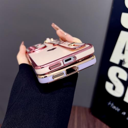 Coque Samsung S26 anti-chute avec cordon de poignet violet