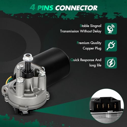 Image of SCITOO Front Windshield Wiper Motor Replacement fit for 1998 for Dodge for B1500,Replaces OEM: 55155046AD,55155046AE