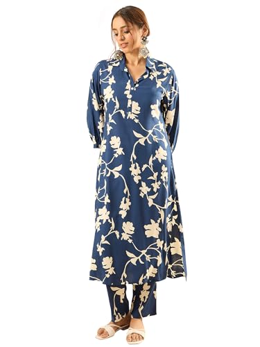 Image of INDO ERA Women's Viscose Rayon Printed StraightKurta Pant Set (Iestr6480)