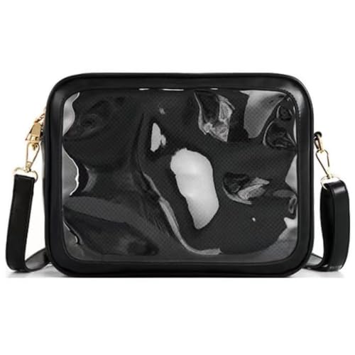Bolso Kawaii Ita Bag de hombro en PU negro para lucir pines sin perderlos
