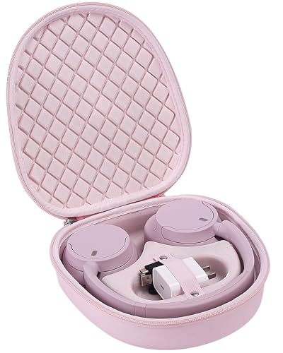 Headphone Case for Sony WH-CH720N Soundcore by Anker Q20i Hard Portable Over Ear Headphone Carrying Case Wireless Headphone Storage Protective Case for Travel Home (Pink)