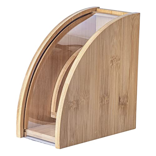 UPKOCH Coffee Paper Storage Box Cone Holder Cleaning Accessories Wood Bracket Coffee Filter Paper Rack Coffee Filter Holder Storage Coffee Filter Paper Container Coffee Filters Holder