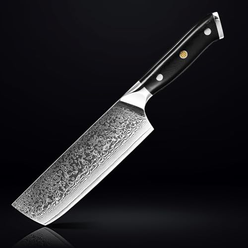 SENKEN 7 Damascus Steel Cleaver Knife - Shogun Collection