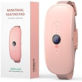 Koonie Heating Pad for Period Cramps, 5000 mAh Large Capacity, 5-10h Working Time, Portable Cordless Menstrual Heating Pad with 6 Heat Levels and 6 Massage Modes, Period Massager for Women Girls