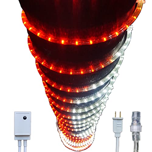 Russell Decor 30ft Red White LED Rope Lights with Patriotic