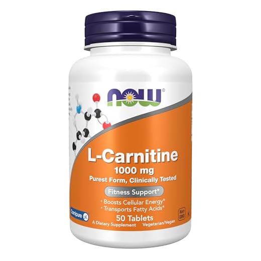 NOW Supplements, L-Carnitine 1,000 mg, Purest Form, Amino Acid, 50 Tabs