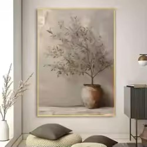 Olivier vintage dans un vase decoration murale retro pour sublimer le salon