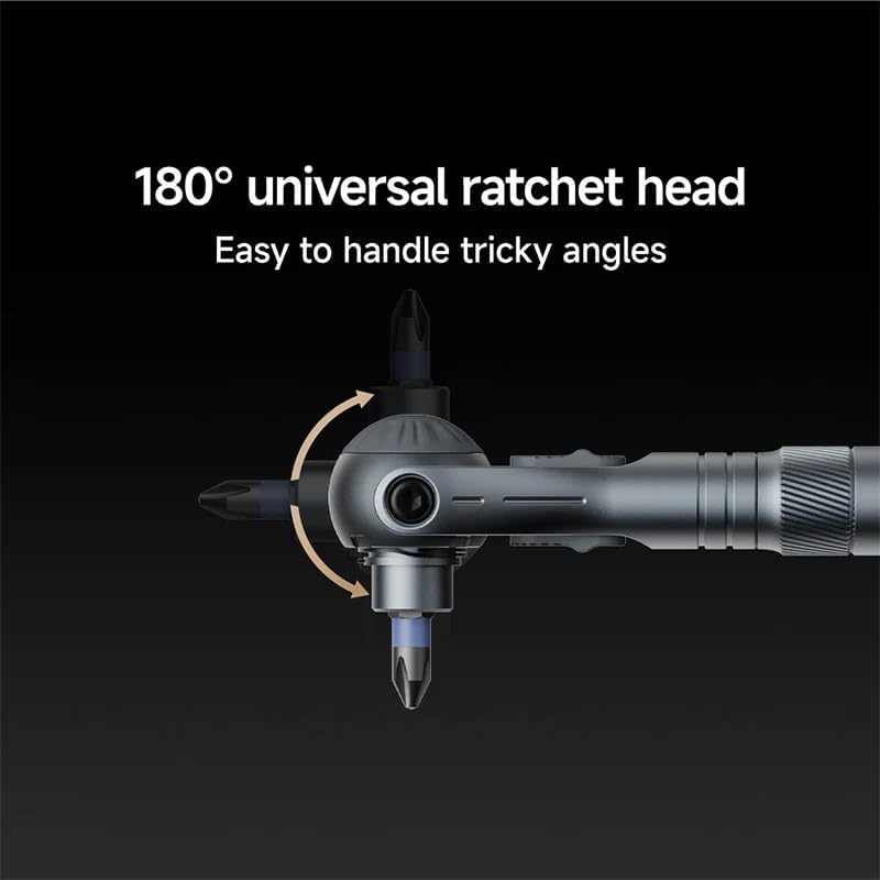 Saker Plus 40-in-1 Multi Bit Magnetic Screwdriver Set with Detachable Ratchet Handle|180-Degree Rotating Handle|Ideal for Electrical,Automotive,Mechanical,Bicycle,Furniture,Plumbing,Model Repair