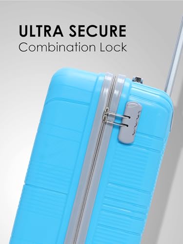 Image of Wesley Golfer Style Cabin 57 cm Small 8 Wheel Hard Case Trolley Bag Suitcase,(57cm, Blue)