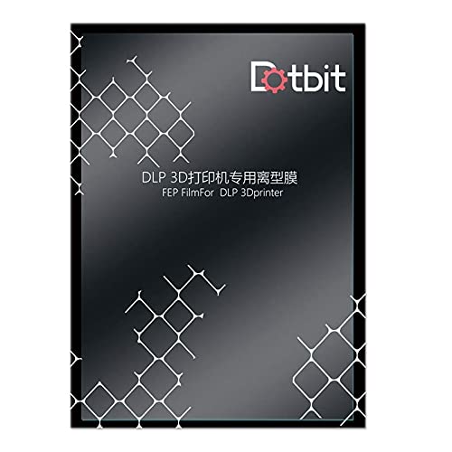 Lysee 3D Printer Parts & Accessories - Dotbit FEP Film Sheet, High Transmittance Strength for UV 3D Printer D7 DLP Photon LCD SLA Resin 200X140mm- 5Pcs - (Color: Transparent)
