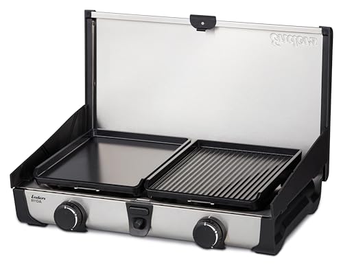 Enders Ryda 2Z GP, Gaskocher mit Zündsicherung, 2-flammig, Edelstahlbrenner 2x2,3 kW, klein und kompakt, inkl. Grillplatte, Gasschlauch und Windschutz, Campinggrill, #1883 Enders Ryda 2Z GP, Gaskocher mit Zündsicherung, 2-flammig, Edelstahlbrenner 2x2,3 kW, klein und kompakt, inkl. Grillplatte, Gasschlauch und Windschutz, Campinggrill, #1883