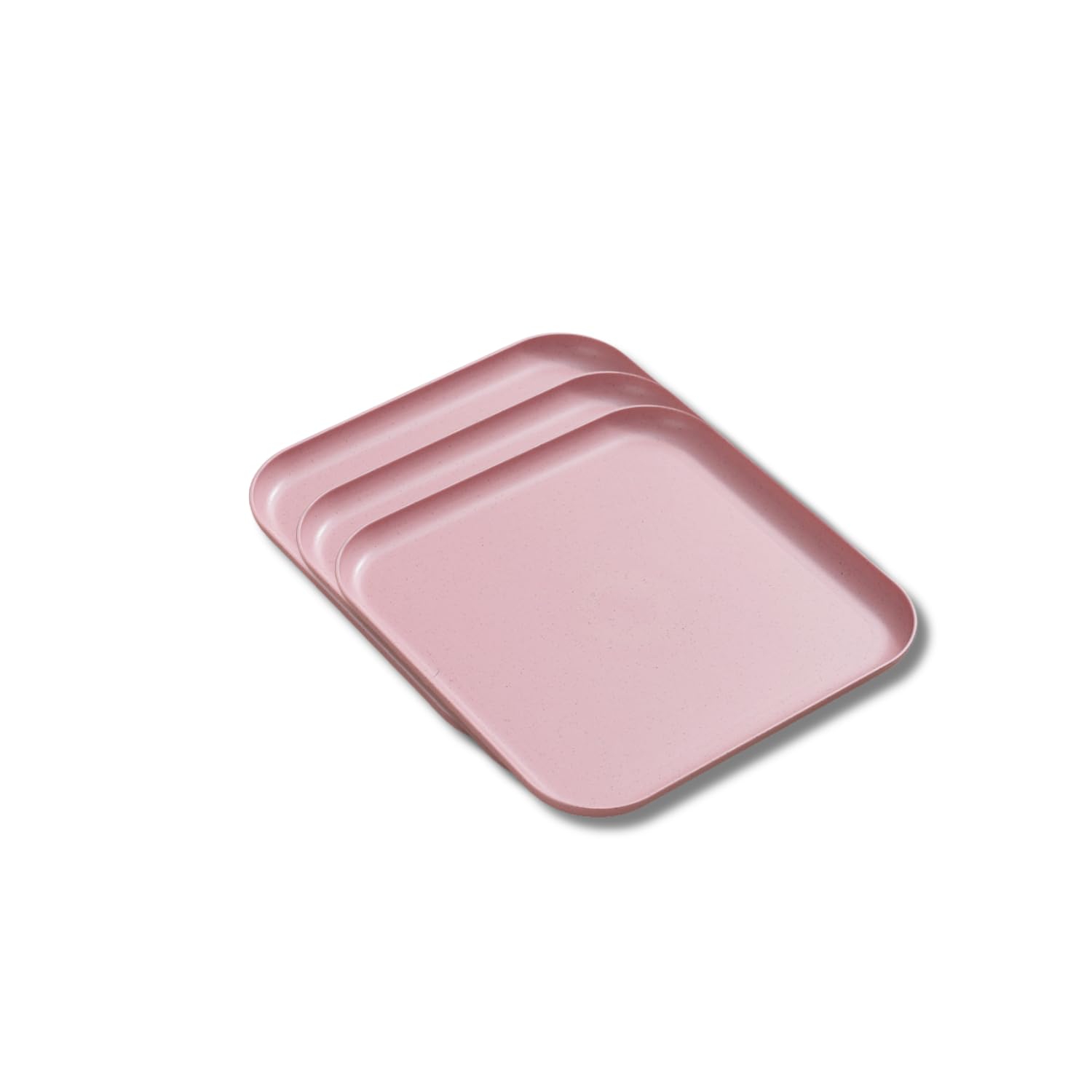 RoarCraft Wheat Straw Plates - 11 Inch Reusable Hard Dinner Plates Set of 3 - Unbreakable Microwave Safe Plates for Dessert, Camping, RV, Outdoors,Lunch,Kitchen Dishes(Nordic Pink, 29 CM, Set of 3)-image-27