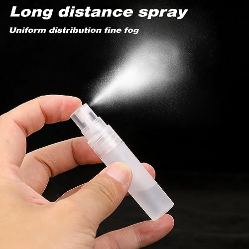 Mozeat Lens 6 PCS 5ml Mini Spray Bottle Plastic Portable Travel Bottle Fine Mist Refillable Mini Perfume Sample Bottles Clear Plastic Spray Bottle Empty for Cleaning Travel Essential Oils3