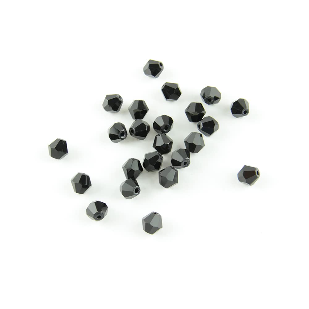 Wiszące kryształy, pryzmaty, 1440 szt., 6 mm, czarne kryształowe koraliki bicone, szklane koraliki, ozdoba, biżuteria, szklane koraliki do dekoracji, DIY, tworzenie biżuterii, wiszące kryształy do