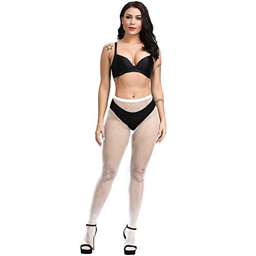 Image of CozyWow Fishnet Tights for Women, High Waist Footed Fishnet Stockings Soft and Stretchy, Womens Patterned Tights 10+ Colors