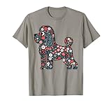 Vibrant Floral Goldendoodle Silhouette for Women Girls T-Shirt