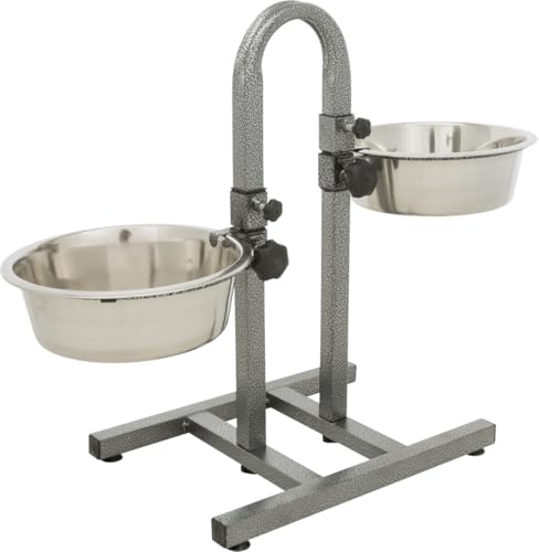 Trixie 2497 Hundebar, separat höhenverstellbar, 2 × 2,8 l/ø24 cm