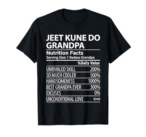 Jeet Kune Do Grandpa Ernährungsfakten | Jeet Kune Do Opa T-Shirt