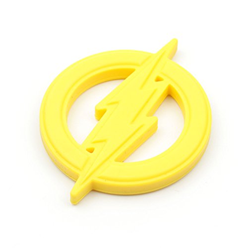 Bumkins Silicone Teether, DC Comics Textured, Soft, Flexible, Bacteria Resistant – The Flash