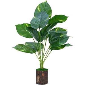 YASH ENTERPRISES 12 Patta Bonsai Artificial Plant with Pot (30 cm, Green)