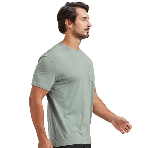 netdraw men39s ultra soft bamboo viscose pocket t-shirt classic fit lightweight cooling short sleeve casual basic shirt