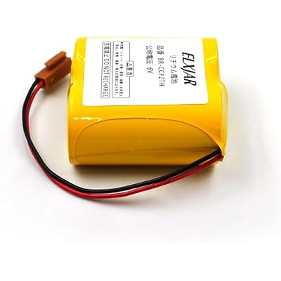 (4-Pack) BR-CCF2TH 6V Lithium Replacement Battery for Fanuc oi Mate Model-D, Panasonic Controls, PLC Computer Ge Fanuc A06 Series A98l-0001-0902, BR-CCF2TE CNC Coaster (Cutler Hammer), Brown Connector