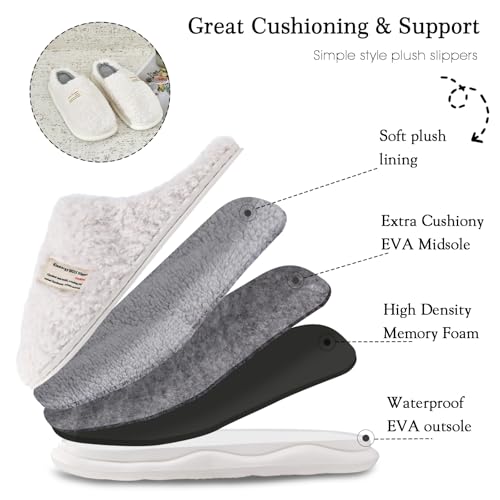 Platform Slippers for Women Men - Memory Foam Fuzzy House Slippers, Warm Cute Chic Versatile Pretty Comfy Plush Slippers for Indoor Outdoor-Non Slip4