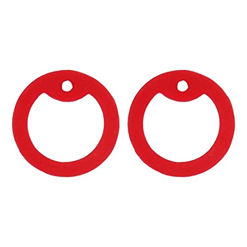 Tag-Z Military Dog Tag Silencers - 2 Pieces - 42 Silencer Colors to Choose from! - Red