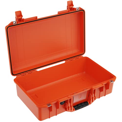 Image of PELI 1525 Air Lightweight Protective Case for DSLR Camera Gimbal Rings and Fragile Equipment, Waterproof and Dustproof, 26L Volume, Foam Insert, Orange