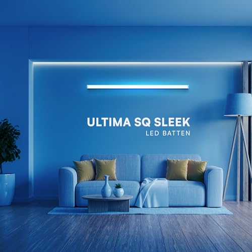 Image of MAGIK Ultima Square Sleek 20W (Blue) LED Batten | T5 Tube Light | High Brightness Accent Light | Energy Efficient | Polycarbonate Body | Ideal for Home & Decorative Use | Pack of 1