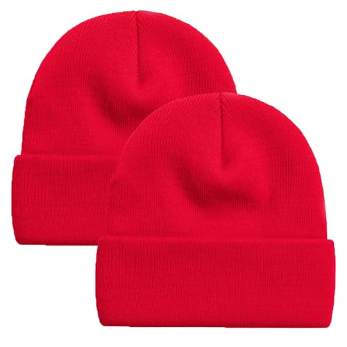 Image of ZOORON Beanie for Men Women Warm Winter Hat Unisex Soft Knit Cuffed Beanie