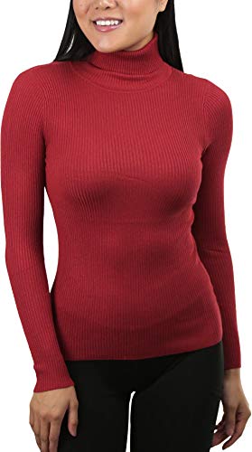 Image of ToBeInStyle Women's Classic Knit Fold Over Turtleneck Pullover