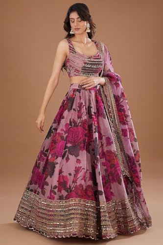 Ready To Wear Indian Lehenga Choli, Duppatt with Stitched Blouse For Women, Bridesmaid, Party, Festival Wear3