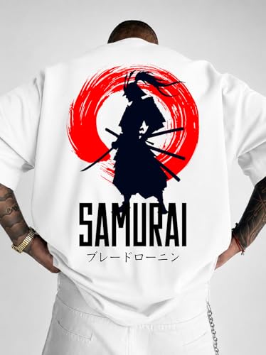 Image of Men's Oversized Round Neck Cotton Printed Gym T-Shirt for Men | Premium Soft Cotton Casual Loose Fit Half Sleeve Plain Tee Shirt