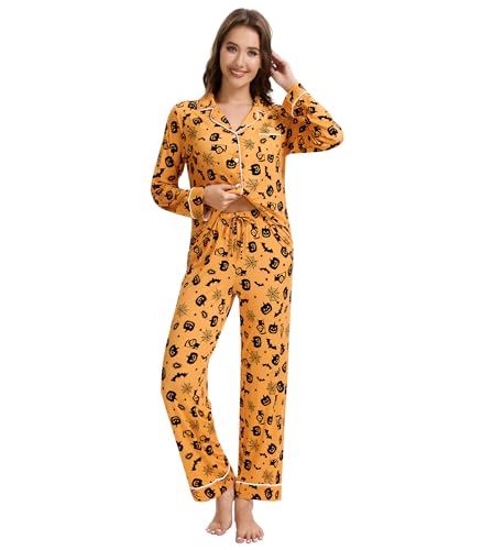 Image of WiWi Viscose from Bamboo Women's Pajamas Set Super Soft Button Down Top and Pants Sleepwear Cooling Pjs S-3X