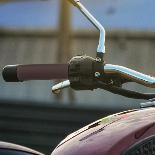 Cubiertas de manillar de cuero con absorción de impactos para moto 7
