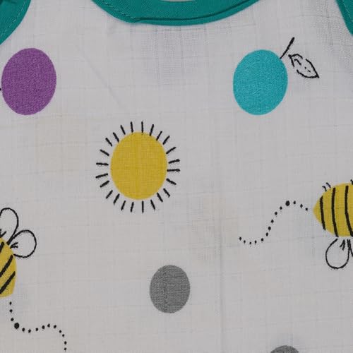 Image of V2M Cotton Jhabla New Born Baby Clothes 0-3 Months Pack of 3 Combo Set | Baby Clothes Set 0-3 Months | Newborn Baby Dress Cotton Soft | New Born Girl & Boy Dress Gift Set (Multicolor, 0-3M)
