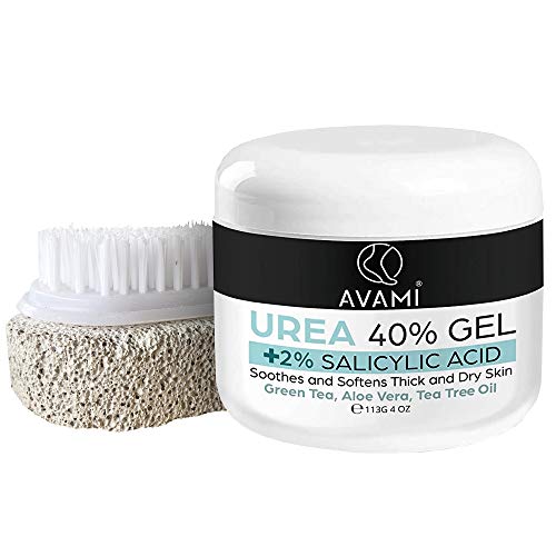 Urea Gel 40 percent for feet with Pumice Stone, High Potency Foot Repair Gel, Cracked Heel Treatment With Urea, Salicylic Acid And Other Beneficial Ingredients