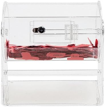 Compact Size Acrylic Raffle Drum with Tickets - Includes 2000 Tickets!