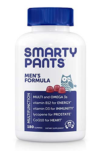 SmartyPants Men’s Formula Daily Gummy Multivitamin: Vitamin C, D3, and Zinc for Immunity