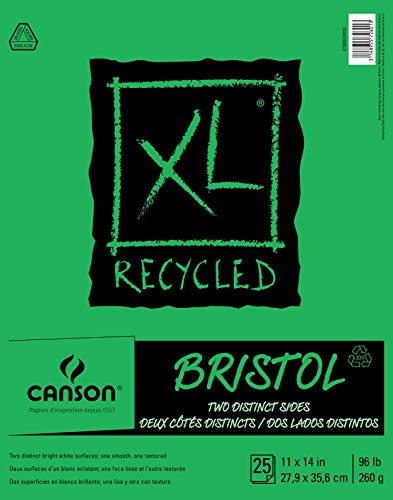 Canson Xl Recycled Bristol Paper Pad 11x14-25 Sheets