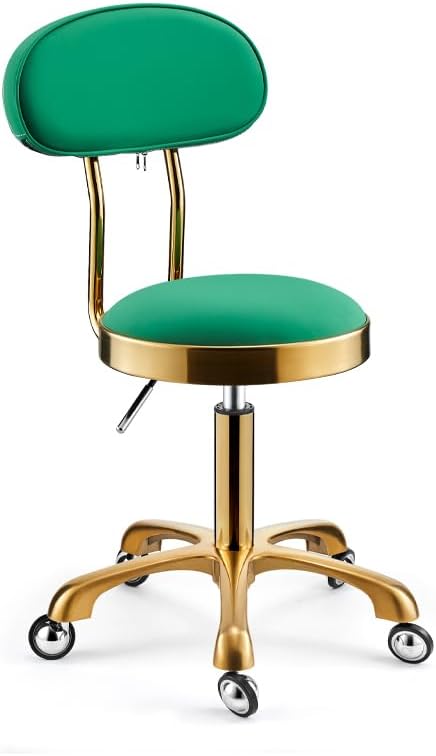 Hairdresser Stools Leather Round Beauty Manicure Stool Barber Chairs Salon Shaving Esthetician Stool with Wheels Rotating Chair(Style 13)