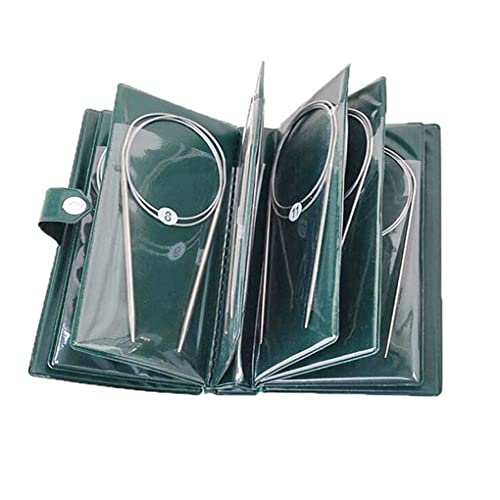 CYH - 11 agujas circulares para tejer de acero inoxidable, profesional, 80 cm, agujas circulares de...
