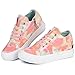 JENN ARDOR Wedge Sneakers for Women Canvas Casual Platform Shoes Fashion Hidden Wedges Lace Up Sneaker Non Slip Side Zipper