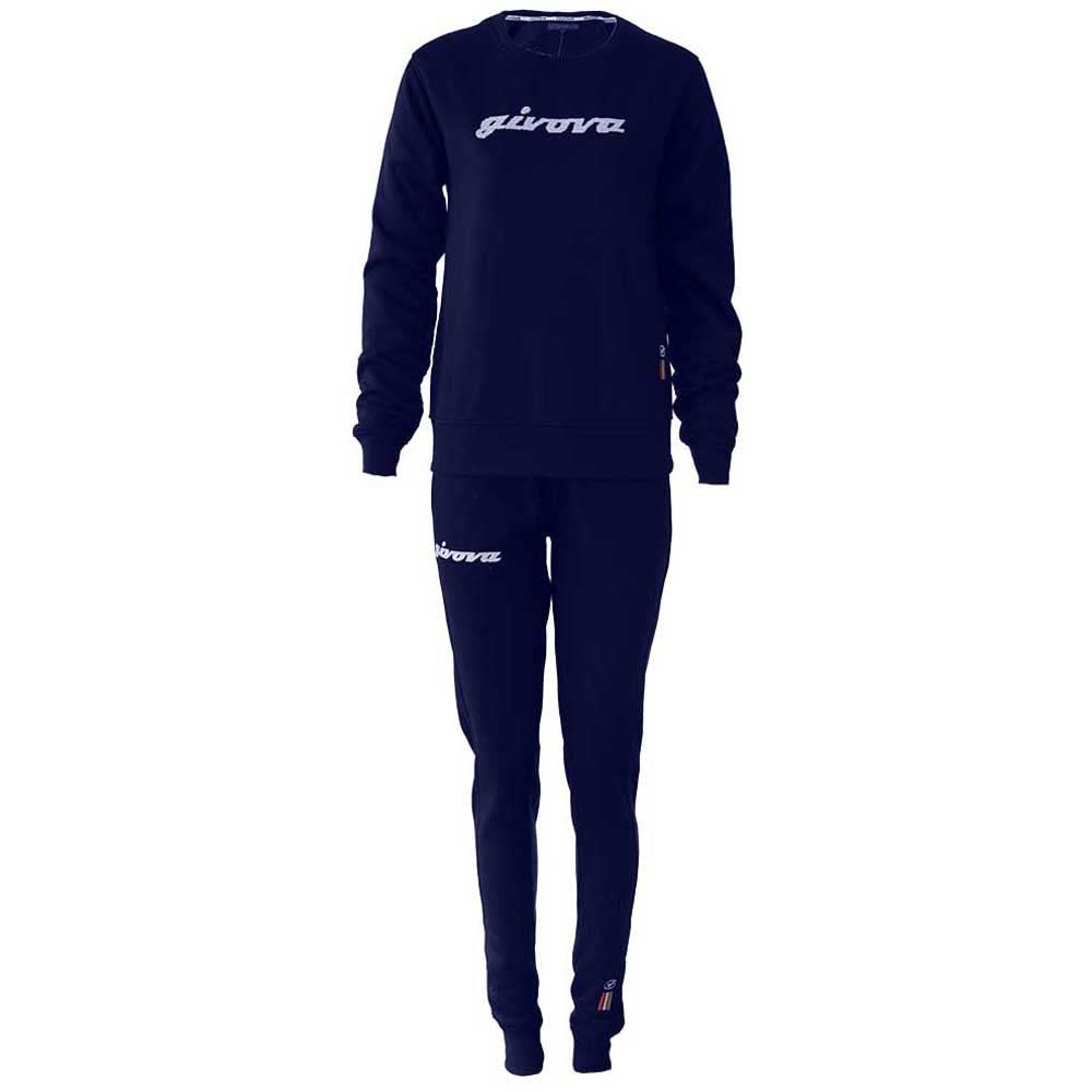 Givova Tuta Donna 104 G/Collo Con Paillettes In Felpa Blu/Fuxia Tg. L-image